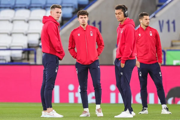 Dean Henderson Nottingham Forest Neco Williams Nottingham Forest Arrive Ahead — Stock Photo, Image