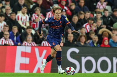 Blackpool 'dan Callum Wright # 24, Sky Bet Şampiyonası maçında Sunderland - Blackpool Stadyumu, Sunderland, Birleşik Krallık, 4 Ekim 202