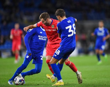 Blackburn Rovers 'dan Ryan Hedges Cardiff City' den Perry Ng # 38 ile Cardiff City 'deki Cardiff City - Blackburn Rovers maçında Cardiff City Stadyumu, Cardiff, Birleşik Krallık' ta karşı karşıya geldi.