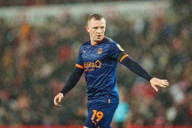 Blackpool 'dan Shayne Lavery # 19 Sunderland - Blackpool maçı sırasında Sunderland - Blackpool Stadyumu, Sunderland, İngiltere, 4 Ekim 202
