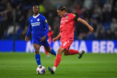 Blackburn Rovers 'dan Callum Brittain 4 Ekim 202' de Cardiff City, Cardiff City Stadyumu 'nda Blackburn Rovers' a karşı oynanan Sky Bet Şampiyonası maçında 2.