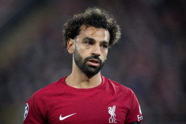 Liverpool Şampiyonlar Ligi maçında Mohamed Salah # 11 Anfield, Liverpool, Birleşik Krallık 'ta Liverpool Rangers maçında, 4 Ekim 202