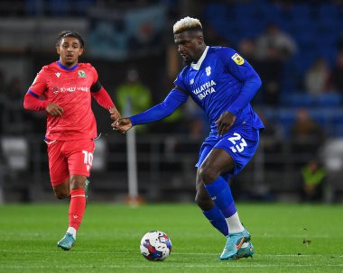 Cardiff City 'den Cedric Kipr # 23, Cardiff City, Cardiff City Stadyumu' nda Cardiff City - Blackburn Rovers maçında, 4 Ekim 202