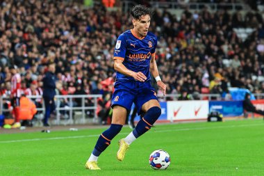 Blackpool 'dan Theo Corbeanu 4 Ekim 202' de İngiltere 'nin Sunderland şehrinde oynanan Sunderland-Blackpool maçında 25.
