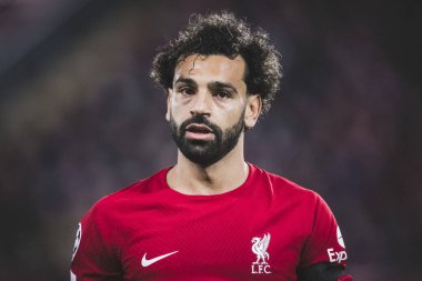Liverpool Şampiyonlar Ligi maçında Mohamed Salah # 11 Anfield, Liverpool, Birleşik Krallık 'ta Liverpool Rangers maçında, 4 Ekim 202