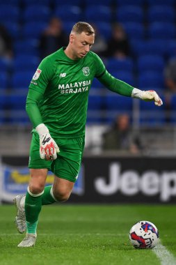 Cardiff City 'den Ryan Allsop # 1, Cardiff City, Cardiff City Stadyumu' nda Cardiff City - Blackburn Rovers maçında, 4 Ekim 202