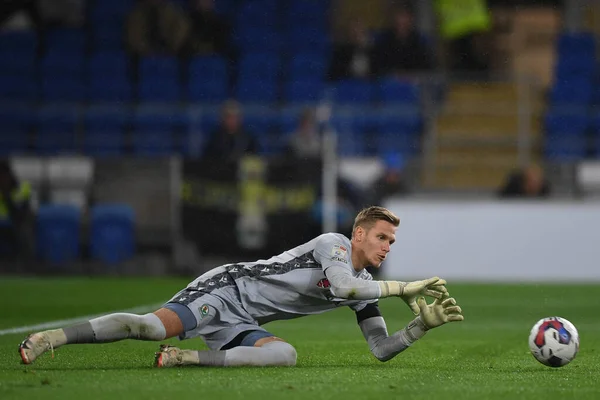 Thomas Kaminski Blackburn Rovers Faz Salvamento Durante Luta Sky Bet — Fotografia de Stock