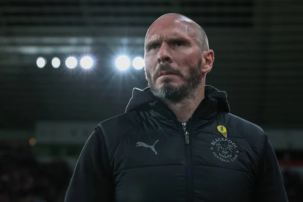 Michael Appleton Gerente Blackpool Durante Sky Bet Championship Match Sunderland —  Fotos de Stock