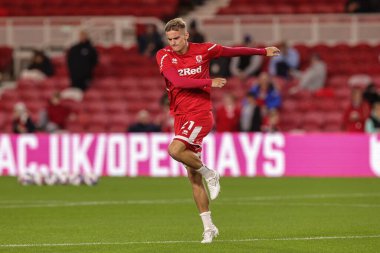 Middlesbrough 'dan Marcus Forss # 21 Sky Bet Şampiyonası maçından önce Middlesbrough - Birmingham City Riverside Stadyumu, Middlesbrough, Birleşik Krallık, 5 Ekim 202