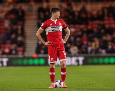 Middlesbrough 'un 17 numaralı oyuncusu Middlesbrough - Birmingham City maçı sırasında Riverside Stadyumu, Middlesbrough, İngiltere, 5 Ekim 202