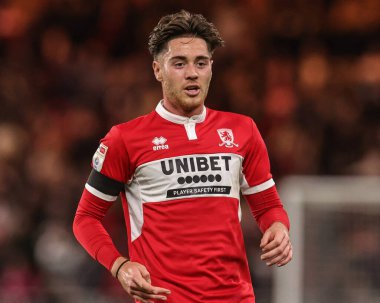 Middlesbrough 'dan Hayden Hackney # 30, Middlesbrough Sky Bet Şampiyonası maçı sırasında Middlesbrough - Birmingham City, Riverside Stadyumu, 5 Ekim 202