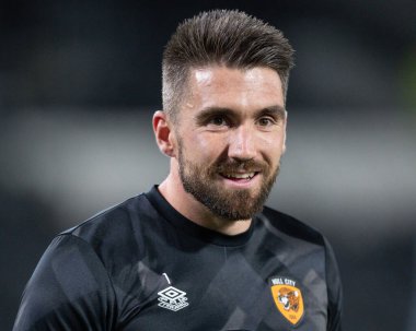 Hull City 'den Matt Ingram, maç öncesi ısınma maçında Hull City, Wigan Athletic' e karşı 5 Ekim 202 'de MKM Stadyumu' nda oynanacak.