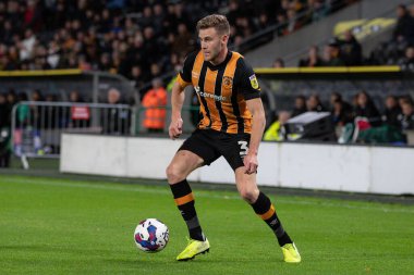 Hull City 'den Callum Elder # 3, Hull Bet Şampiyonası maçında Hull City, Wigan Athletic' e karşı MKM Stadyumu, Hull, Birleşik Krallık, 5 Ekim 202