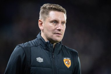 İlk takım koçu Andy Dawson, Gök İddia Şampiyonası maçında Hull City, Wigan Athletic 'e karşı MKM Stadyumu, Hull, İngiltere, 5 Ekim 202
