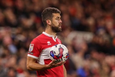Middlesbrough 'dan Tommy Smith # 14, Middlesbrough' a karşı Middlesbrough-Birmingham City maçı sırasında Riverside Stadyumu, Middlesbrough, İngiltere, 5 Ekim 202