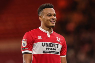 Middlesbrough # 9. Rodrigo Muniz Gök İddia Şampiyonası maçı sırasında Middlesbrough 'a karşı Birmingham City Riverside Stadyumu, Middlesbrough, Birleşik Krallık, 5 Ekim 202