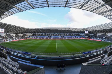 Swansea.com Stadyumu 'nun genel görünümü, Swansea City - Sunderland maçında Swansea.com Stadyumu, Swansea.com, İngiltere, 8 Ekim 202