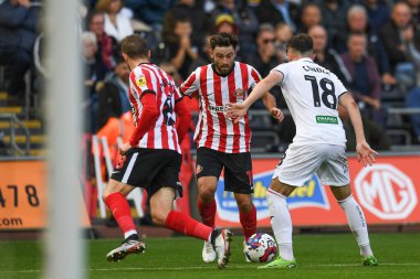 Patrick Roberts # 10 of Sunderland Sky Bet Şampiyonası maçında Swansea City - Sunderland Swansea.com Stadyumu, Swansea.com, Birleşik Krallık, 8 Ekim 202