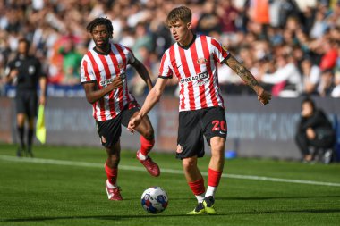 Sunderland # 20 Sunderland Sky Bet Şampiyonası maçında Swansea City, Sunderland 'a karşı Swansea.com Stadyumu, Swansea.com, İngiltere, 8 Ekim 2022