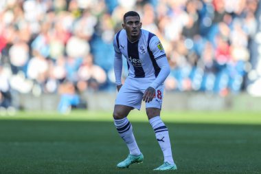 Karlan Grant # 18 West Bromwich Albion Gök İddia Şampiyonası maçı sırasında West Bromwich Albion Luton Town 'a karşı The Hawthorns, West Bromwich, Birleşik Krallık, 8 Ekim 202