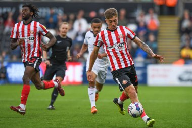 Sunderland # 20 Sunderland Sky Bet Şampiyonası maçında Swansea City Sunderland 'a karşı Swansea.com Stadyumu, Swansea, Birleşik Krallık, 8 Ekim 202