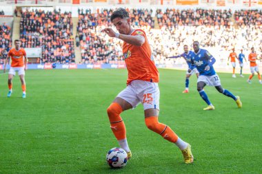 Blackpool 'dan Theo Corbeanu # 25 Sky Bet Şampiyonası maçında Blackpool Watford' a karşı Bloomfield Road, Blackpool, İngiltere, 8 Ekim 202