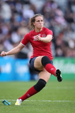 İngiliz Emily Scarratt, 8 Ekim 202 'de Eden Park, Auckland, Yeni Zelanda' da oynanan Bayanlar Rugby Dünya Kupası karşılaşmasında dönüşüm geçirdi.