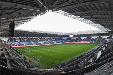 Swansea.com Stadyumu 'nun genel görünümü, Swansea City - Sunderland maçında Swansea.com Stadyumu, Swansea.com, İngiltere, 8 Ekim 202