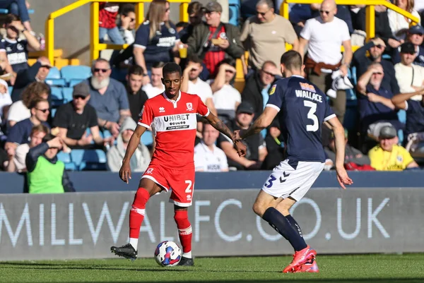 Isaiah Jones Van Middlesbrough Loopt Millwall Verdediging Tijdens Sky Bet — Stockfoto