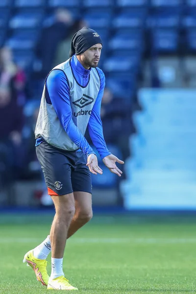 Harry Cornick Luton Town Durante Riscaldamento Pre Partita Prima Del — Foto Stock