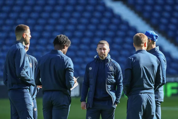 Luton Town Players Arrive Stadium Ahead Sky Bet Championship Match — Stock Photo, Image