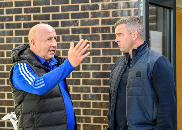 Mánager Accrington Stanley John Coleman Mánager Plymouth Argyle Steven Schumacher — Foto de Stock