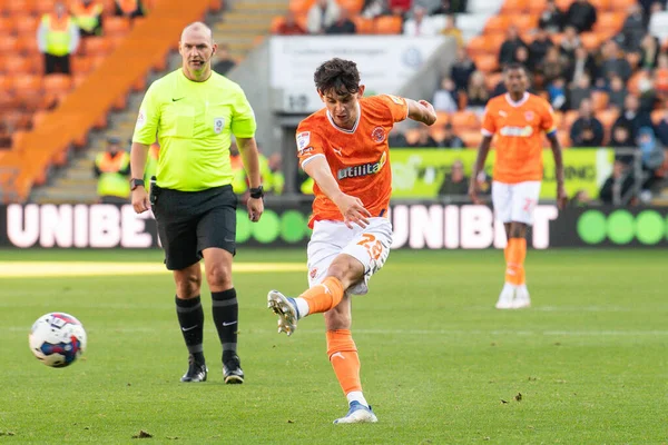 Charlie Patino Van Blackpool Schiet Doel Tijdens Sky Bet Championship — Stockfoto