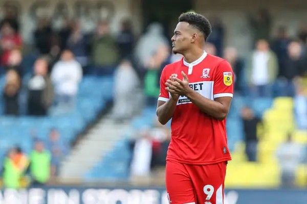 Rodrigo Muniz Middlesbrough Reconoce Los Partidarios Durante Sky Bet Championship —  Fotos de Stock