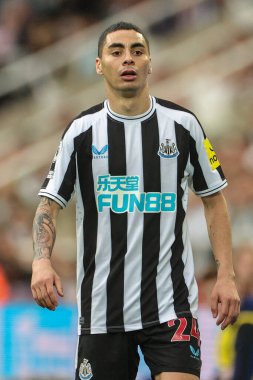 Newcastle United 'dan Miguel Almirn # 24 Premier League maçı sırasında Newcastle United ile Brentford, St. James' s Park, Newcastle, İngiltere, 8 Ekim 2022