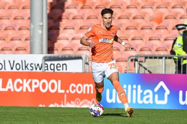 Blackpool 'dan Theo Corbeanu # 25 Sky Bet Şampiyonası maçında Blackpool Watford' a karşı Bloomfield Road, Blackpool, İngiltere, 8 Ekim 202