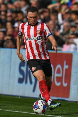 Sunderland 'dan Corry Evans # 4 Sky Bet Şampiyonası maçında Swansea City, Sunderland' a karşı Swansea.com Stadyumu, Swansea, Birleşik Krallık, 8 Ekim 202