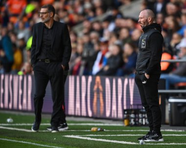 Blackpool Sky Bet Şampiyonası 'nda Michael Appleton' ın teknik direktörü Blackpool - Watford maçı, Bloomfield Road, Blackpool, İngiltere, 8 Ekim 202