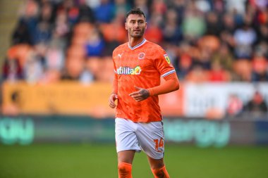 Blackpool 'dan Gary Madine # 14 Gökyüzü İddia Şampiyonası maçı Blackpool Watford' a karşı Bloomfield Road, Blackpool, Birleşik Krallık, 8 Ekim 202