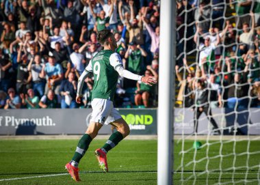 Gol 3-0 Plymouth Argyle forveti Ryan Hardie (9), 8 Ekim 202 'de Home Park, Plymouth, İngiltere' de oynanan Sky Bet 1 maçında Plymouth Argyle - Accrington Stanley maçında gol attı.