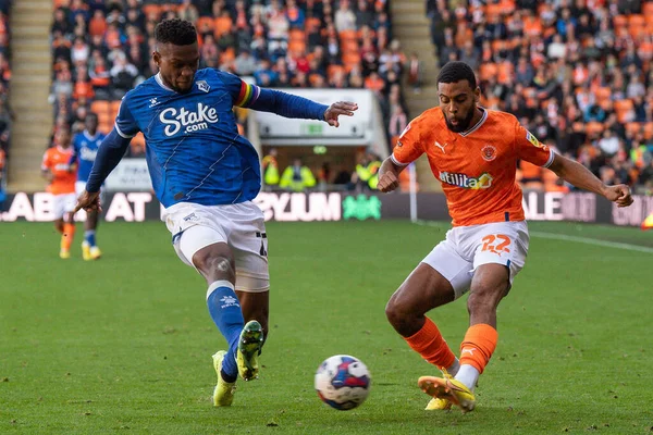 Hamilton Blackpool Cruza Pelota Durante Sky Bet Championship Blackpool Watford —  Fotos de Stock