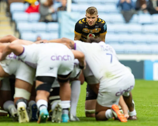 Charlie Atkinson Wasps Rugby Assiste Scrum Durante Partida Gallagher Premiership — Fotografia de Stock