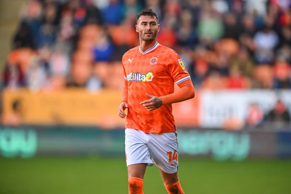 Gary Madine Blackpool Durante Sky Bet Championship Match Blackpool Watford — Foto Stock