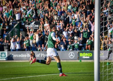 Gol 3-0 Plymouth Argyle forveti Ryan Hardie (9), 8 Ekim 202 'de Home Park, Plymouth, İngiltere' de oynanan Sky Bet 1 maçında Plymouth Argyle - Accrington Stanley maçında gol attı.