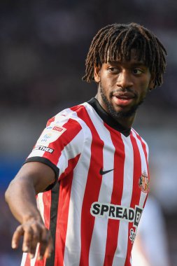 Aji Alese # 42 os Sunderland Sky Bet Şampiyonası maçında Swansea City, Swansea.com Stadyumu 'nda Sunderland' a karşı, 8 Ekim 202