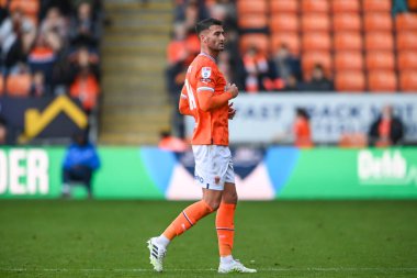 Blackpool 'dan Gary Madine # 14 Gökyüzü İddia Şampiyonası maçı Blackpool Watford' a karşı Bloomfield Road, Blackpool, Birleşik Krallık, 8 Ekim 202