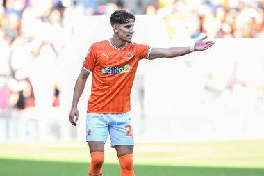 Blackpool 'dan Theo Corbeanu 8 Ekim 202' de Bloomfield Road, Blackpool 'da Blackpool' a karşı oynanan Gökyüzü İddia Şampiyonası maçında takımına talimatlar veriyor.