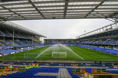 Goodison Park 'ın Premier Lig maçından önceki genel görüntüsü Everton-Manchester United maçı Goodison Park, Liverpool, İngiltere, 9 Ekim 202