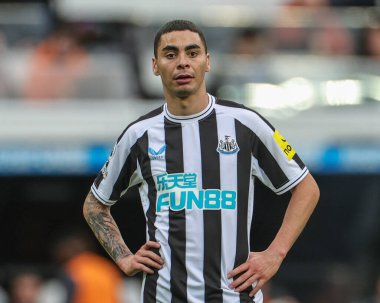 Newcastle United 'dan Miguel Almirn # 24 Premier League maçı sırasında Newcastle United ile Brentford, St. James' s Park, Newcastle, İngiltere, 8 Ekim 2022