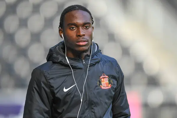 Jay Matete Sunderland Arrives Swansea Com Stadium Sky Bet Championship — Stock Photo, Image